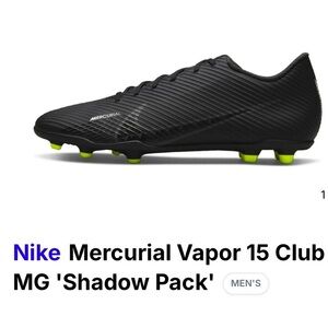 Nike Black Mercurial Vapor Soccer Cleats